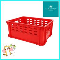 ลังแก้ว 12 ช่อง GW 25.5x33.5x14.5 ซม. สีแดงPERFORATED GLASSWARE CRATE WITH 12 COMPARTMENTS GW 25.5X33.5X14.5CM RED **บริการเก็บเงินปลายทาง**