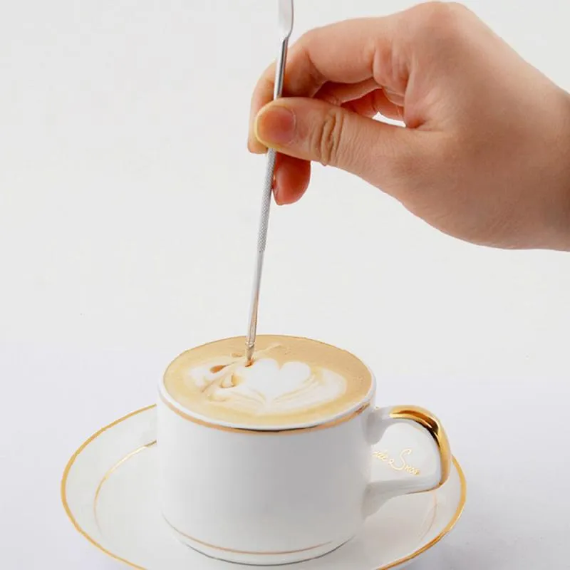 1pc Stainless Steel Coffee Art Pen Wood Handle Latte Needle Barista Tool  Coffee Cappuccino Latte Decorating Kitchen Tool Coffee Accessories, Buy  More, Save More