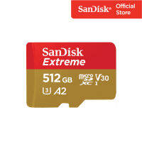 SanDisk Extreme microSDXC, SQXAV 512GB, V30, U3, C10, A2, UHS-I, 190MB/s R, 130MB/s ( SDSQXAV-512G-GN6MN ) ( เมมโมรี่การ์ด ไมโครเอสดี การ์ด )