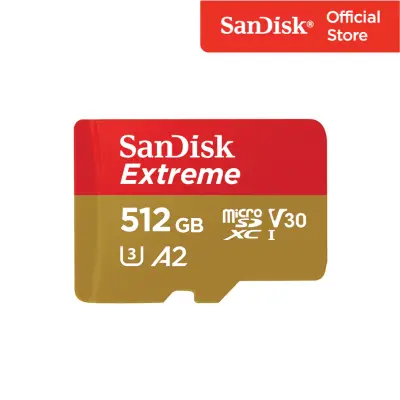 SanDisk Extreme microSDXC, SQXAV 512GB, V30, U3, C10, A2, UHS-I, 190MB/s R, 130MB/s ( SDSQXAV-512G-GN6MN ) ( เมมโมรี่การ์ด ไมโครเอสดี การ์ด )