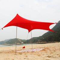 Beach Sunshade Lightweight Portable Sun Shade Tent with Sandbag UV Lycra Large Family Canopy for Outdoor Fishing Camping