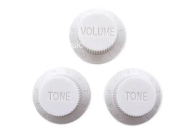 Niko White No Ink 1 Volume&2 Tone Electric Guitar Control Knobs For Strat Style Electric Guitar Free Shipping Wholesales Guitar Bass Accessories