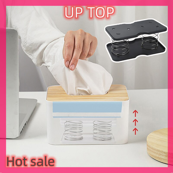 up-top-hot-sale-ที่ใส่กระดาษทิชชู่ในฤดูใบไม้ผลิสุดสร้างสรรค์กล่องกระดาษทิชชู่แบบยกสปริงอัตโนมัติ