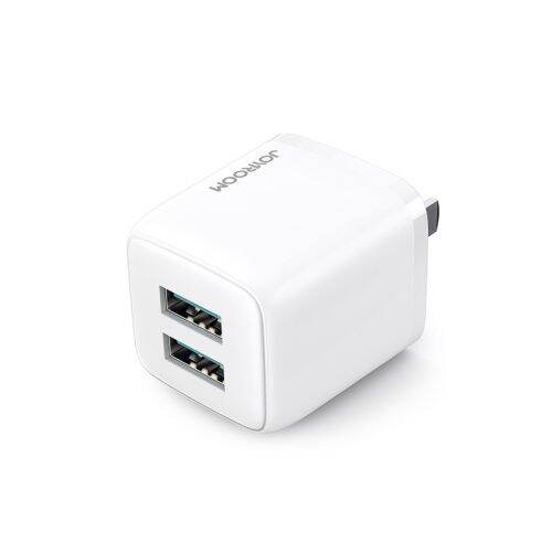 joyroom-l-2a101-หัวชาร์บ้าน-2-ช่อง-หัวชาร์จ-2-1a-10-5w-หัวชาร์จ-2-port-usb-สีขาว