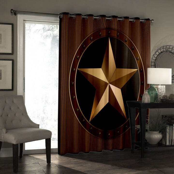 vintage-shiny-star-badge-with-wood-grain-background-window-treatments-curtains-valance-curtain-lights-bathroom-home-decor