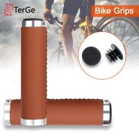 Bicycle Grips PU Leather MTB Handlebar Grip Anti-skid Shock Absorption Bilateral Lock Road Bike Handle Cuffs Cycling Accessories Handlebars