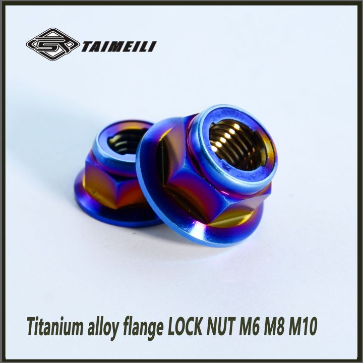 taiemili-1pcs-titanium-alloy-lock-nut-metal-sheet-lock-m6m8m10-bicycle-and-motorcycle-refitting-repair-nails-screws-fasteners