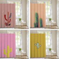 Baltan HOME LY1 Direct Sales 3D Digital Printing Polyester Bathroom Curtain Cactus Bathroom Decoration Hanging Curtain Hot Sale