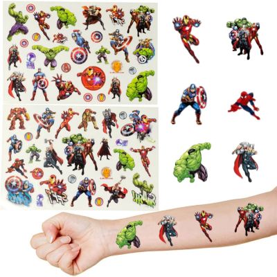 ใหม่ TATTOO สติกเกอร์ Theme กันน้ำ Original superhero สติกเกอร์อุปกรณ์งานเลี้ยงวันเกิดการ์ตูนเด็ก Gift