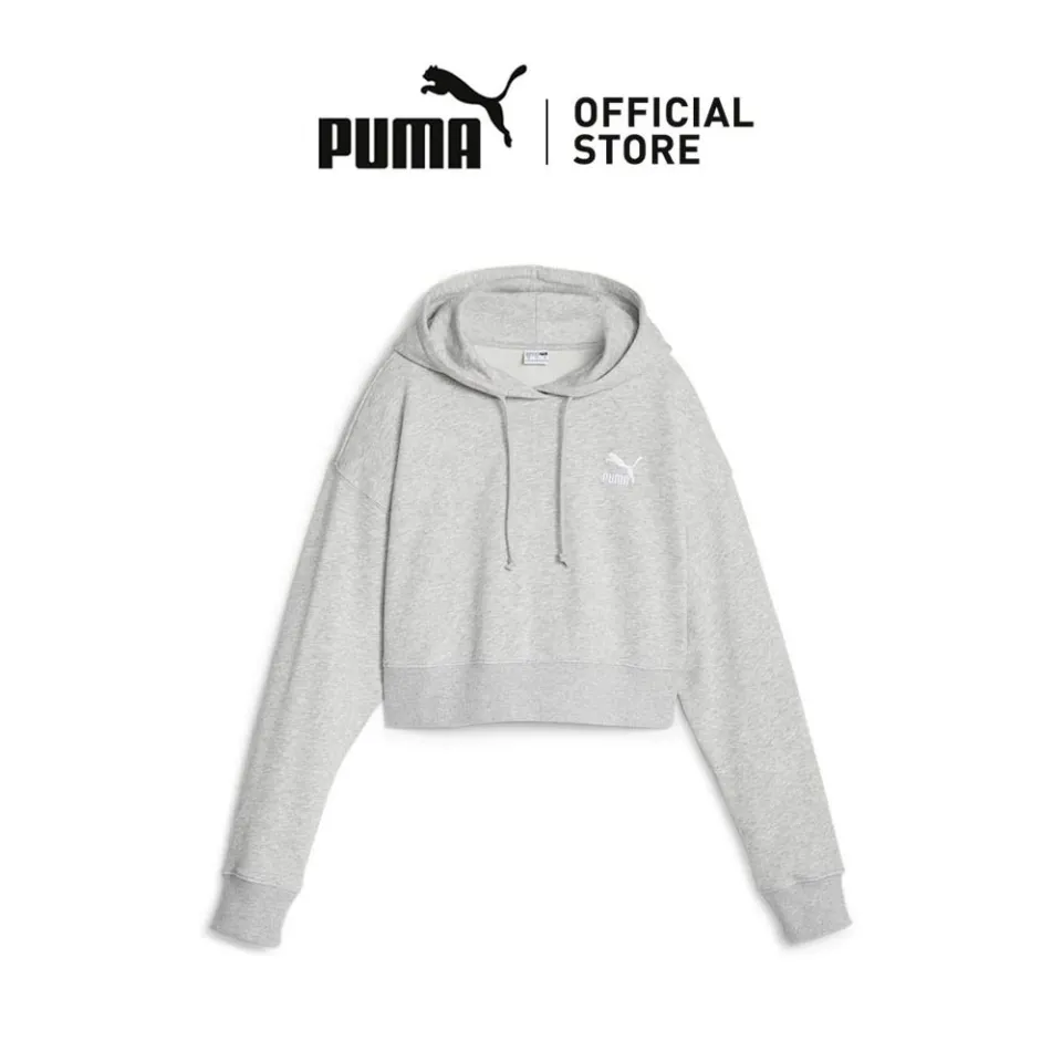 Puma women's clearance cropped hoodie