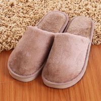 WenWomen Winter Home Slippers Plus Size Candy Color Foam Bottom Cotton Warm Slippers Non-slip Soft House Bedroom Shoes