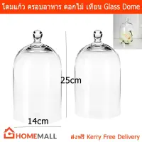 [ส่งฟรี]โดมแก้ว ที่ครอบ เทียนหอม ของตกแต่งอาหาร ขนาด25x14 ซม. (2อัน) Glass Dome for Candles Food Decorative Items 25x14cm by Home Mall(2 pieces)