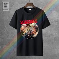 2023ใหม่มาถึง100 ผ้าฝ้ายแฟชั่น Tee ใหม่แมงป่อง BAND โลหะสีดำแขนสั้นผู้ชาย T-Shirt