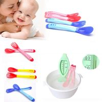 【cw】 Baby Feeding Fork and Safety Feeder Temperature Sensing Flatware food