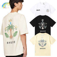 Coconut Tree Crown Pattern Embrode Men S Casual T-Shirt Women Fashion Oversized Cotton Black White Apricot Sincede Short Sleeve