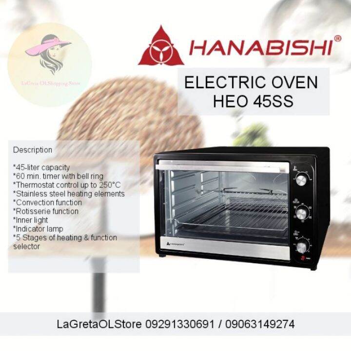 Hanabishi Electric Oven 45Liter Convection Lazada PH