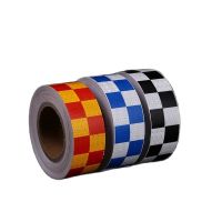 Printable Square Reflective PVC Self-adhesive Tape Car Bike Floor Sticker Warning Reflector Strip Safety Cones Tape