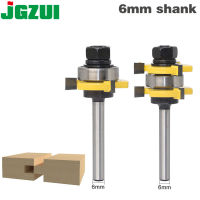 2 pc 6mm Shank high quality Tongue &amp; Groove Joint Assembly Router Bit Set 34" Stock Wood Cutting Tool