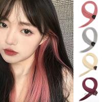 【LF】 Blackpink Hair extension Wigs Piece Long Straight tinsel Hair Clip for women