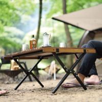 โต๊ะไม้ QuickCamp X-leg Wood Roll Low Table