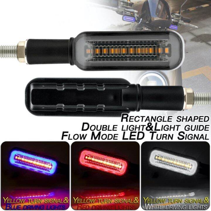 M10 Motorcycle Led Universal Directional Indicators Running Water Drl