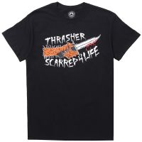 Thrasher เสื้อยืดแขนสั้น ผ้าฝ้าย พิมพ์ลาย ทรงหลวม ทันสมัย  4DFO