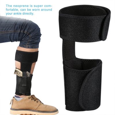 Tactical Ankle Holster Military Drop Leg Gun Holder for Right Left Hand Concealed Elastic Pistol Bag Hunting Accssories Pouch Adhesives Tape