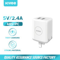 KIVEE หัวชาร์จ หัวชาร์จเร็ว 5V/2.4A 2 Port usb charger fast charger Adapter หัวชาร์จไอโฟน อุปกรณ์ชาร์จมือถือ for Samsung iPhone Xiaomi Huawei Redmi Vivo Oppo