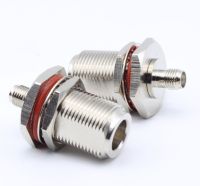 N Female To SMA Female O-ring Bulkhead Panel Mount Nut Nickel Plated Brass RF Coaxial Adapter Connectors