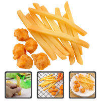 Creamnin 15pcs จำลองการปรุงสุกเฟรนช์ฟรายนักเก็ตไก่โมเดลการเล่นอาหารปลอมแบบจำลอง