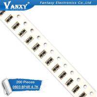 200 pcs SMD exclusão 0603 8P4R 2*4K7 4 p 4.7 k ohm Resistor Rede matriz