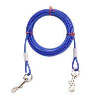 TEXDog Tie Out Cable 3m/5m/10m Steel Wire Dog Leash Cable Galvanized Steel Wire Rope with PVC Coating for Outside Dog