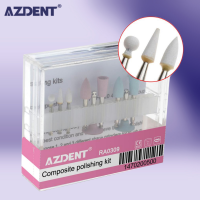 AZDENT ทันตกรรมซิลิโคนหัวบดคอมโพสิตขัดสำหรับความเร็วต่ำ Handpiece Contra มุมชุด RA0309ชุดขัดช่องปาก