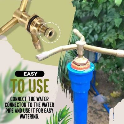 1PC 2/3/4 Arm Automatic Rotary Whirling Sprinkler Garden Lawn Irrigation Watering Nozzle Spray Rotating Brass Sprayer