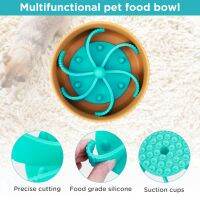 Slow Feed Dog Bowl Insert Puzzle Maze Feeder for Fast Eaters 12 Suction Cup Dog Accessories For Dogs Water Bowl For Dogs Pets