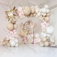 172pcs Macaron Baby Pink Balloons Garland Boho Wedding Decoration Doubled Apricot Blush Balloon Brithday Party Baby Showe Decor Balloons