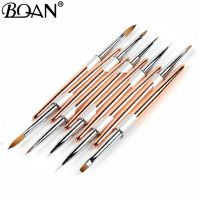 BQAN  Rose Gold Nail Brush Set Nail Art Brush Line Painting Brushes Crystal Acrylic Thin Liner Drawing Pen Manicure UV Gel Artist Brushes Tools