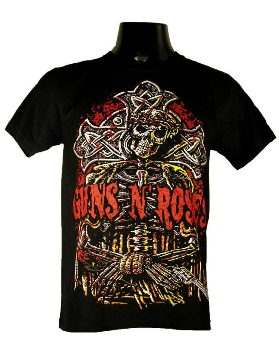 เสื้อวง-guns-n-roses-กันส์แอนด์โรสเซส-ไซส์ยุโรป-เสื้อยืดวงดนตรีร็อค-เสื้อร็อค-gun1205-ส่งจาก-กทม