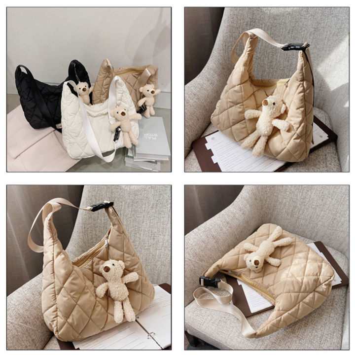 luxury-space-cotton-shoulder-bags-for-women-winter-down-crossbody-bag-wide-strap-messenger-bag-fluffy-leather-nylon-purse