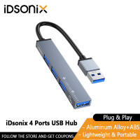 IDsonix USB-A แล็ปท็อปแบบ4 In 1แบบพกพา USB ฮับแท่นวางมือถือตัวแปลงแบบหลายพอร์ตพร้อม USB3.0สำหรับแล็ปท็อปพื้นผิวโทรศัพท์มือถือ HDD