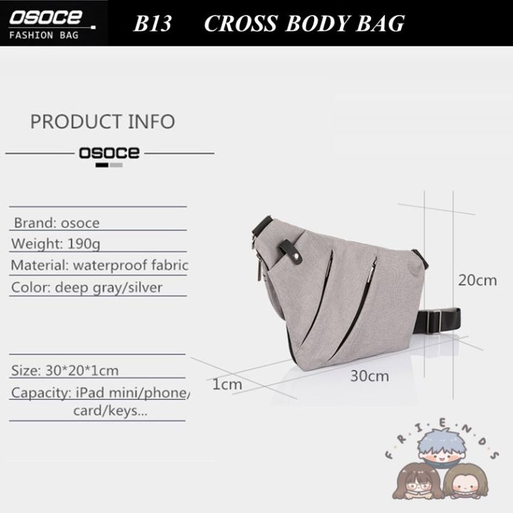 osoce-กระเป่าคาดหน้าอก-รุ่น-b13-osoce-b13-osoce-chest-bag-osoce-cross-body-bag