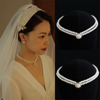 New Trend Necklace Elegant Necklace Pearl Collar Choker Necklace Double-layer Necklace Woman Necklace