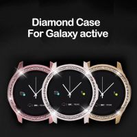 Electroplating Watch Bezel For Samsung Galaxy Active 1 Protect Cover Luxury Diamond Studded Protective Case Watches Accessories