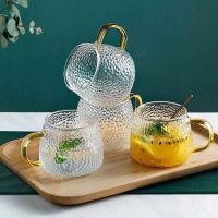 ? Glass Cup Whiskey Glass Classical Japanese with Handle for Hot Beverages Kitchen Heat-resistant Juice Birthday Present Glass Tea Cup Coffee Mug Gls