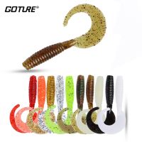 【hot】♝ 10pcs/set Soft Fishing 6cm 2g Wobblers Silicone Artificial Bait Grub Worm Lures for Bass Trout Carp