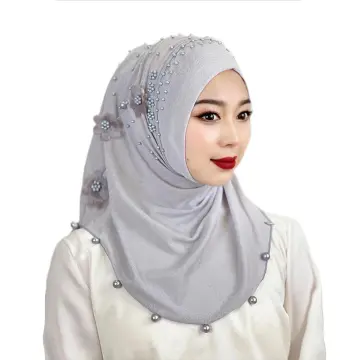 Silver Color - Gray - Plain - Instant Scarf