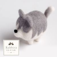 ขายดี? [หมาไซบีเรียน]FE00 ชุด DIY ใยขนแกะ NEEDLE FELT รูปสัตว์น่ารัก ฟรี อุปกรณ์ครบชุด[รหัสสินค้า]1383