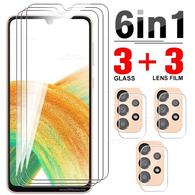 6in1 Camera Lens Protective Glass For Samsung Galaxy A33 5G Tempered Screen Protector Sumsung A33 A 33 6.4inches Full Cover Film