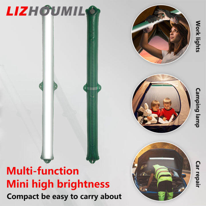 lizhoumil-โคมไฟเป่าลมตะเกียงตั้งแคมป์กลางแจ้งแบบพับได้-โคมไฟแม่เหล็ก-usb-หลอด-led-แบบพกพาหรี่แสงได้ไฟ-led-สำหรับตั้งแคมป์2ชิ้น