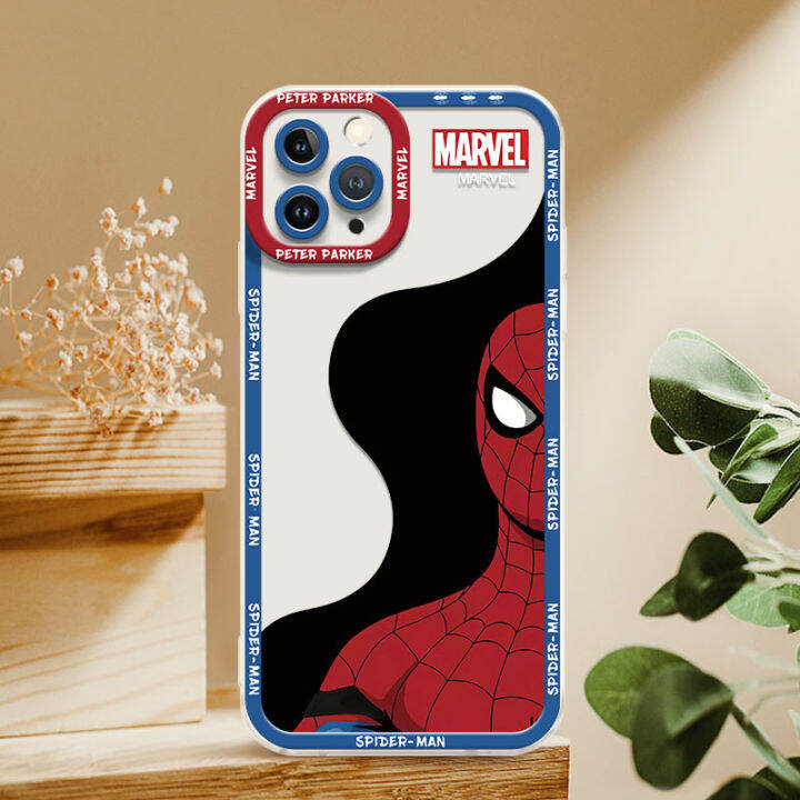 เคสสำหรับ-iphone-6-7-8-plus-6s-xs-xr-se-14-pro-max-เคสมือถือแบบนิ่มกันกระแทกลายแมงมุมมหัศจรรย์ไมล์-gwen-punk-hobie-ป้องกันการตกซิลิโคนใสการ์ตูน-tpu-ใส